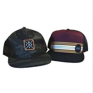 O'Neill Trucker And Neff Camo Snapback Beach Hat Bundle of 2